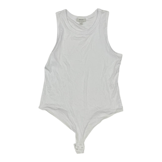 Bodysuit By Clothes Mentor In White, Size:Xxl