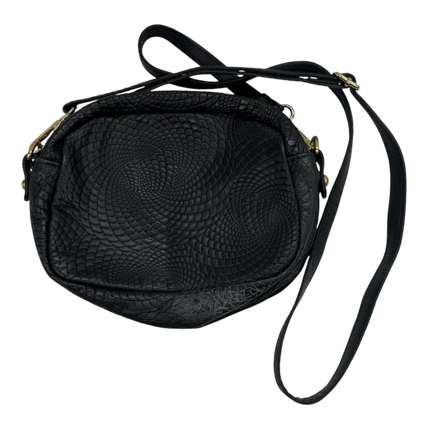 Crossbody Leather By Clothes Mentor In Black, Size:Small