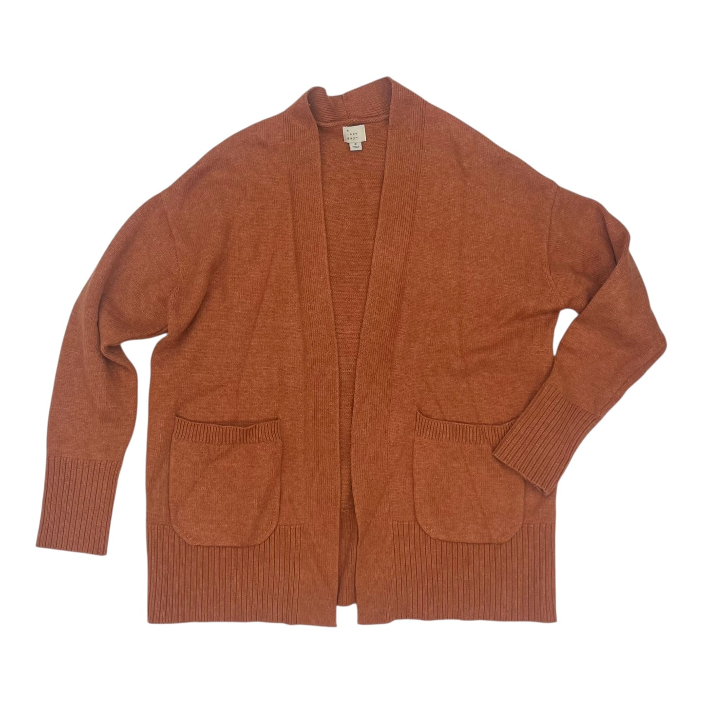 Sweater Cardigan By A New Day In Orange, Size:S