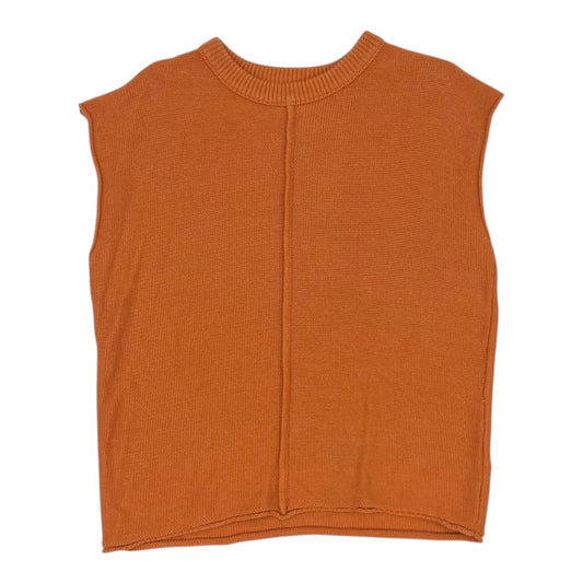 Vest Sweater By Clothes Mentor In Orange, Size:L