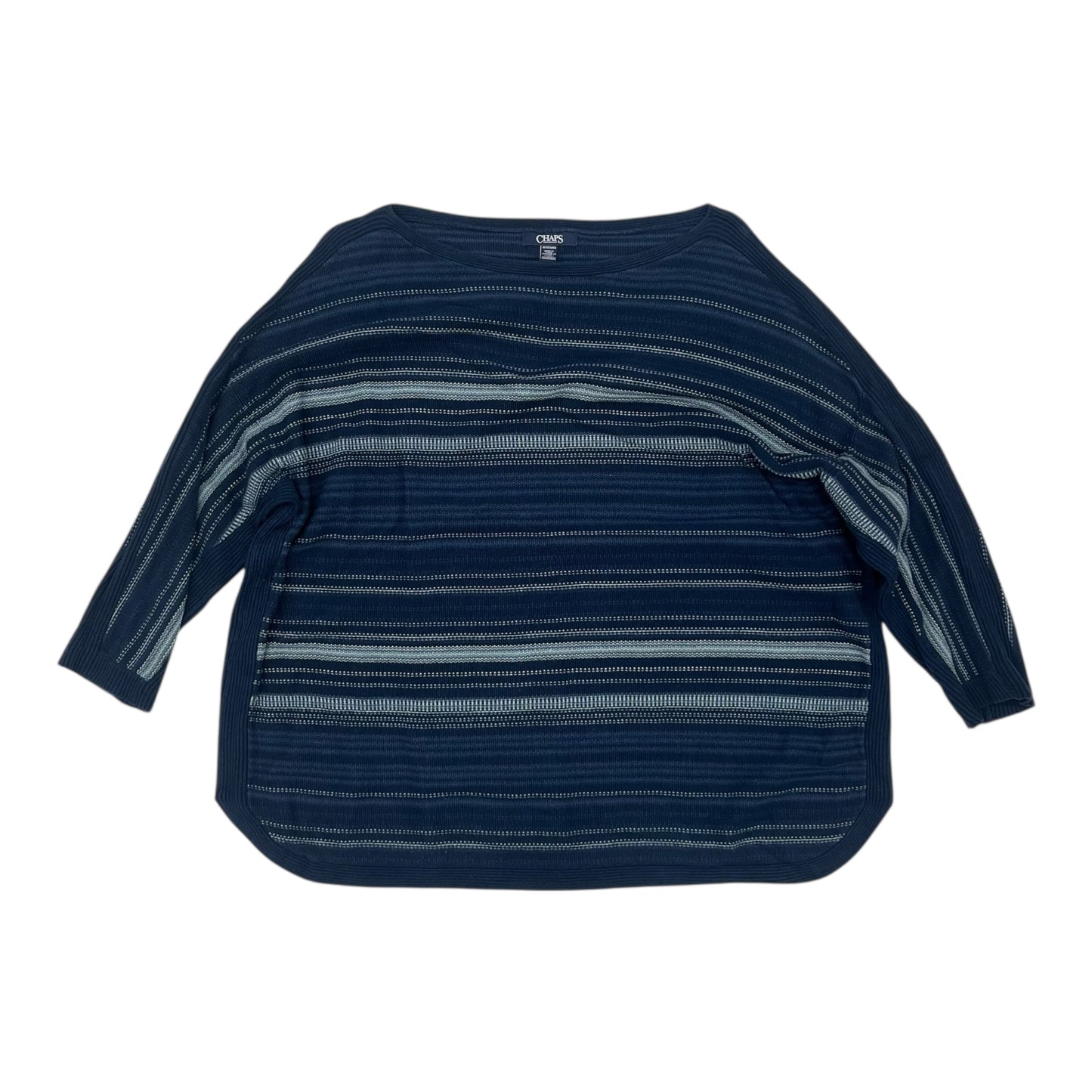 Sweater By Chaps In Blue, Size:1X