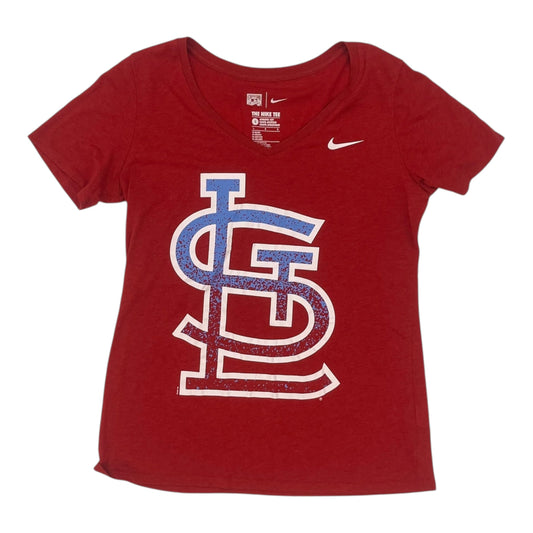 Athletic Top Ss By Nike Apparel In Red, Size:L