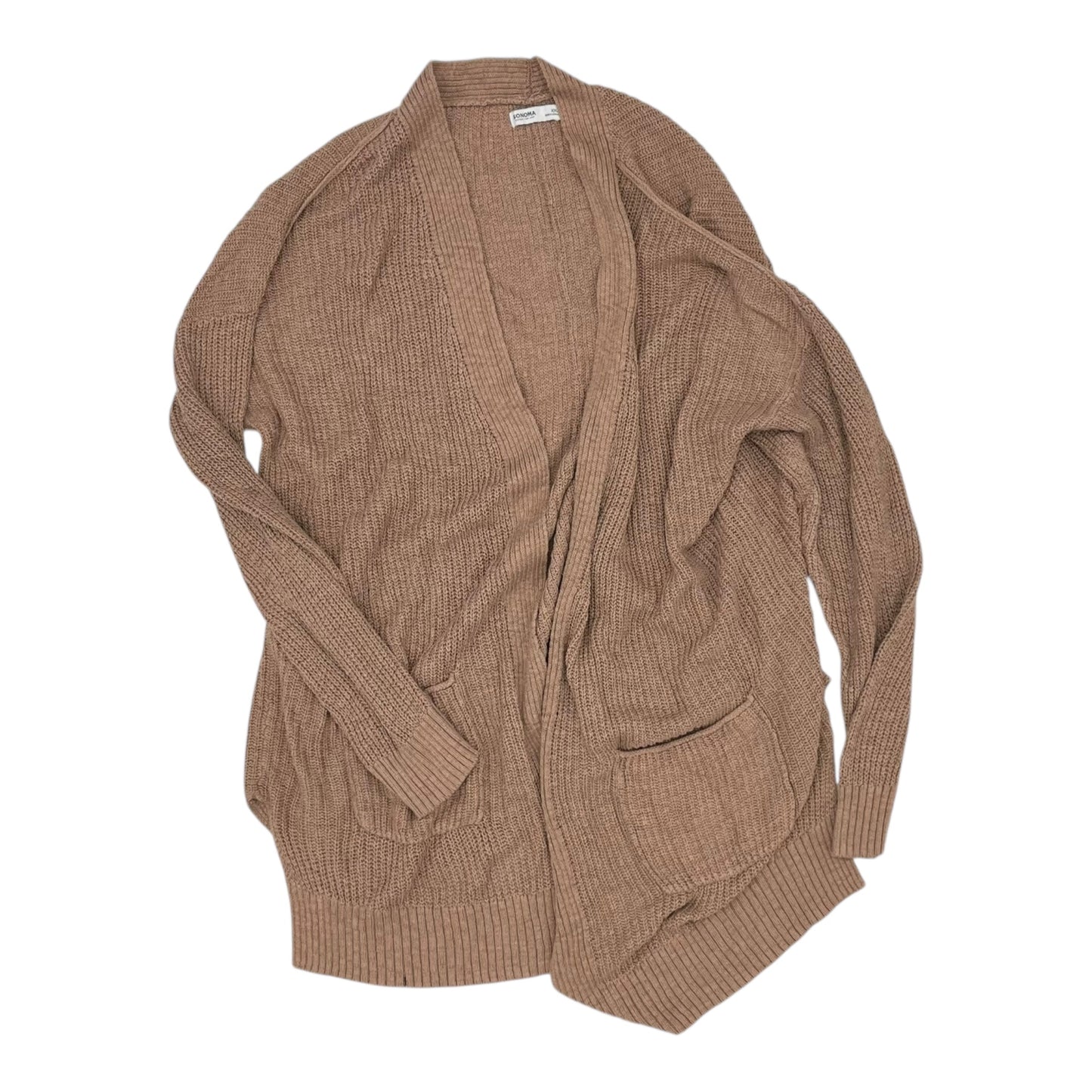 Sweater Cardigan By Sonoma In Brown, Size:Xxl