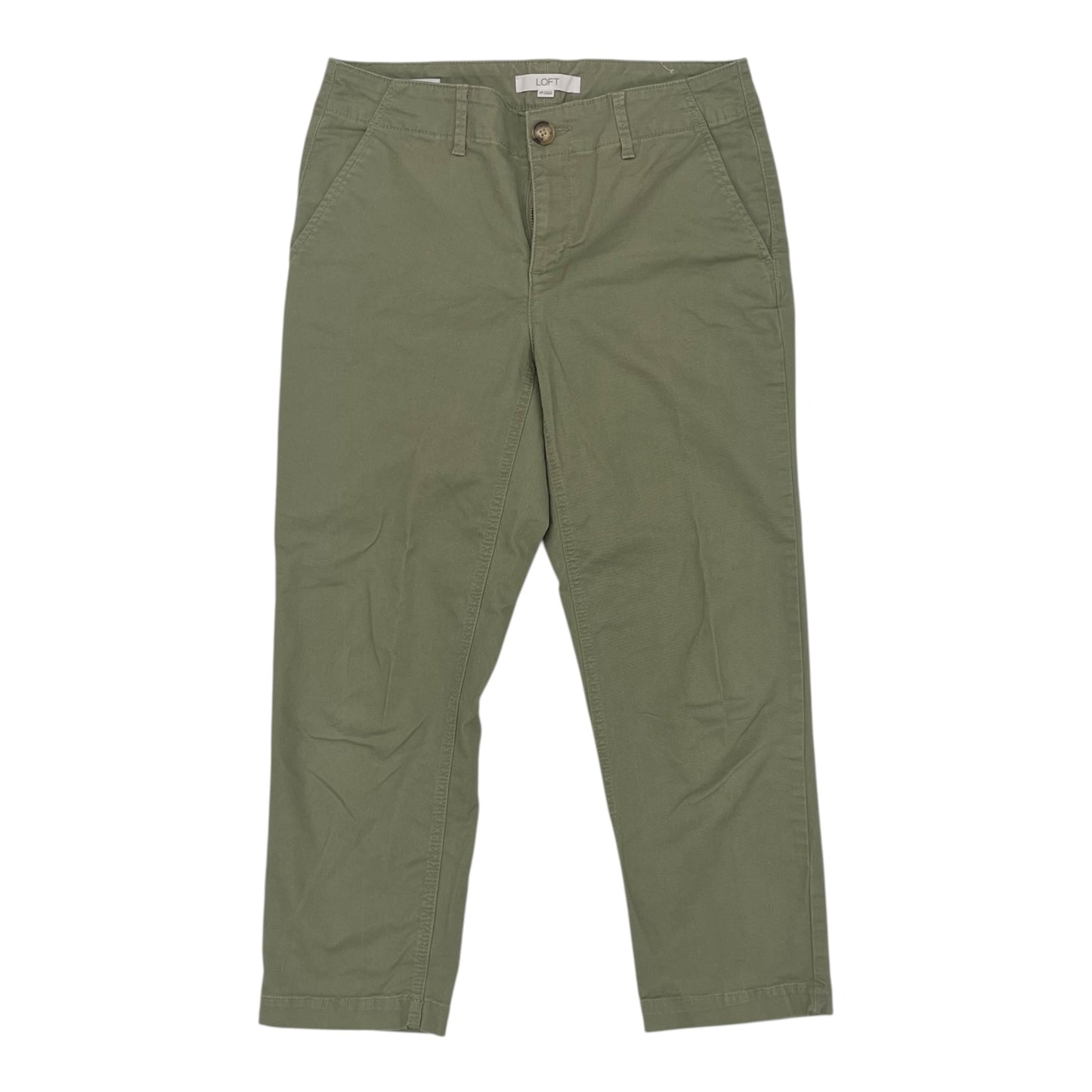PANTS CHINOS & KHAKIS by LOFT in GREEN, Size:4P