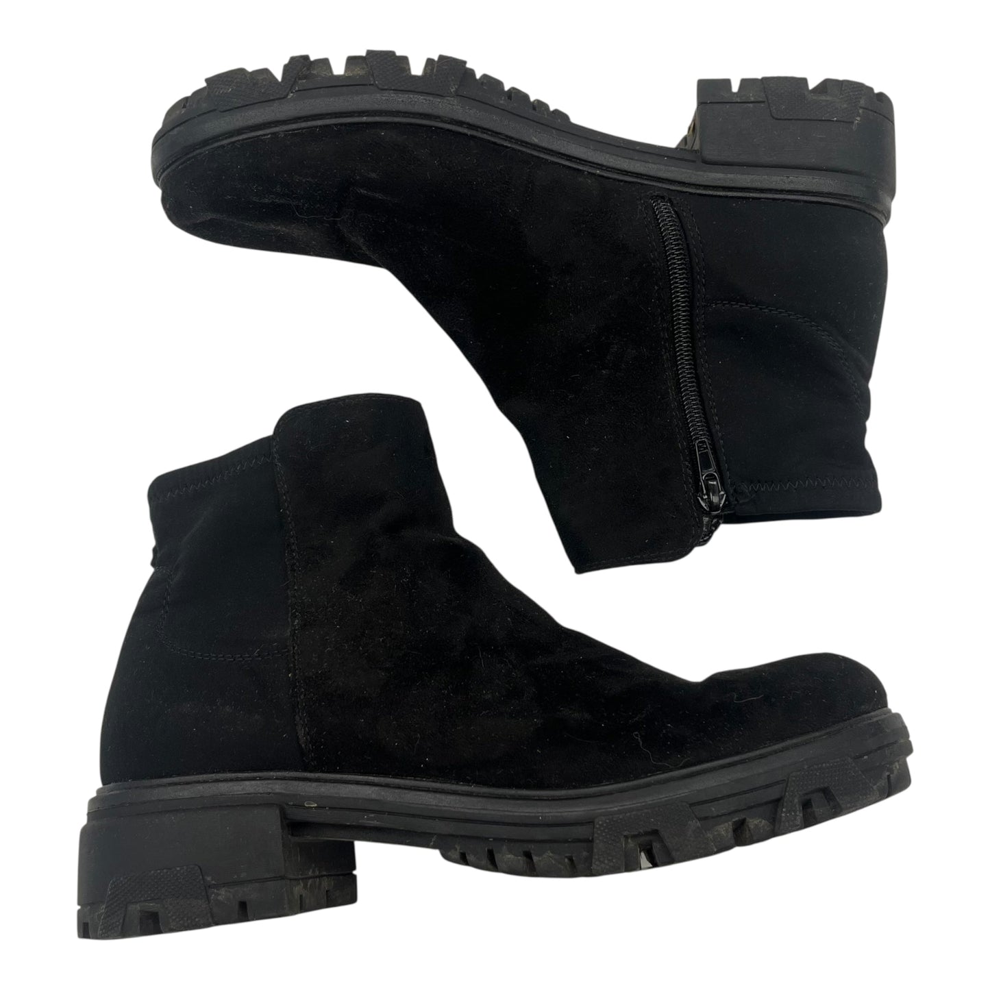 Boots Ankle Heels By Unisa In Black, Size:9