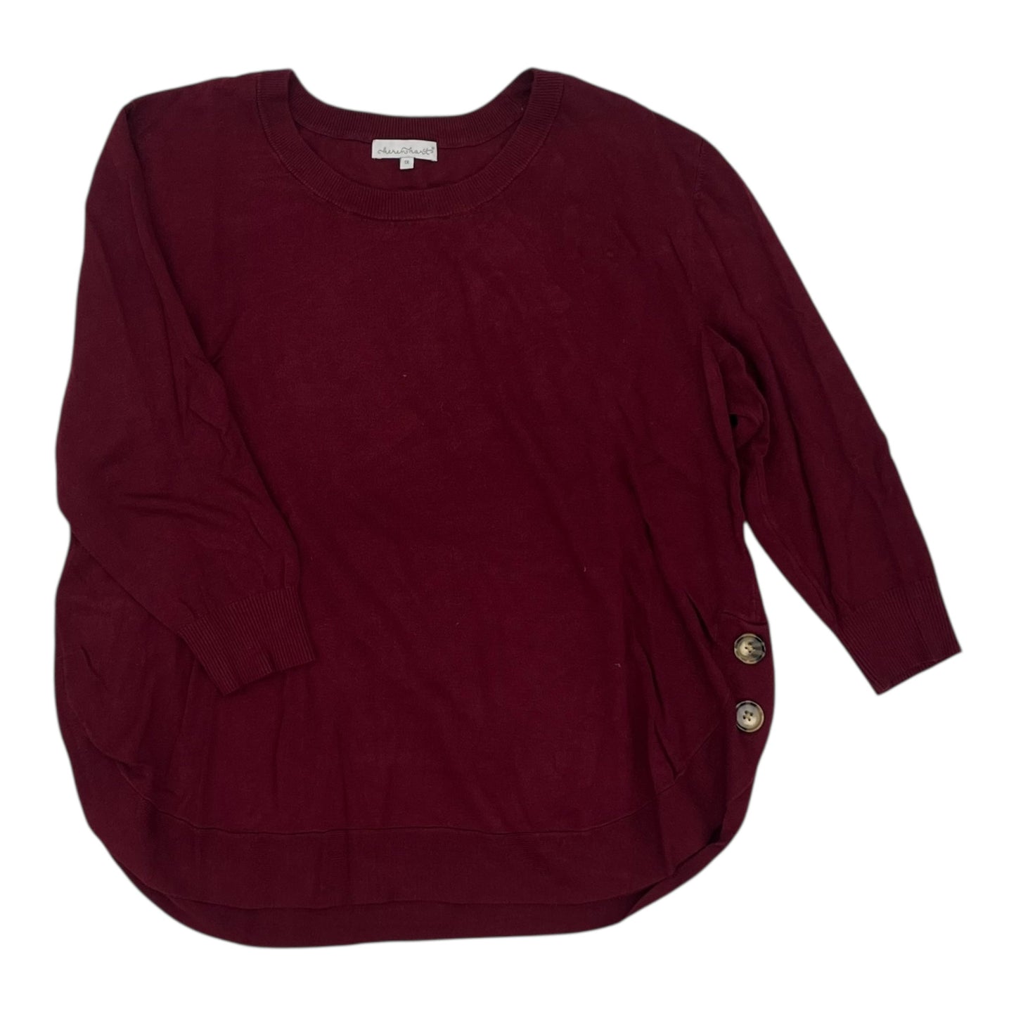 Sweater By Clothes Mentor In Red, Size:1X