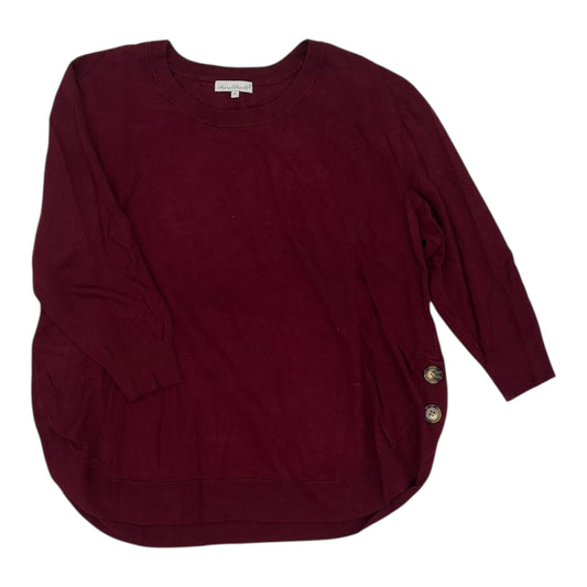 Sweater By Clothes Mentor In Red, Size:1X