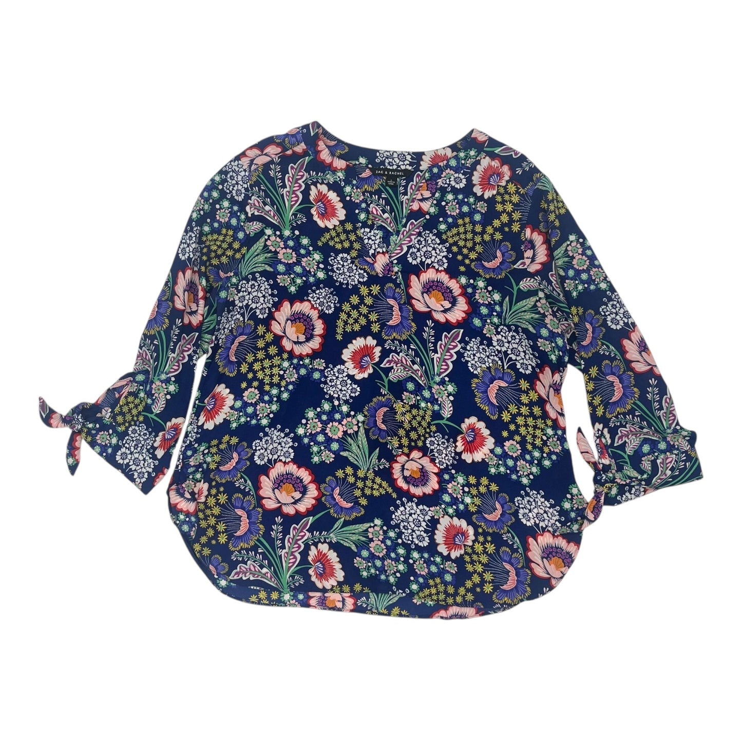 Blouse Ls By Zac And Rachel In Floral Print, Size:L
