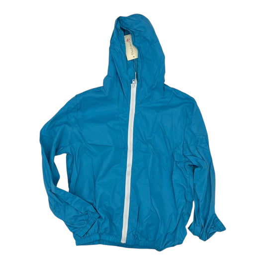 Jacket Windbreaker By Clothes Mentor In Blue, Size:M