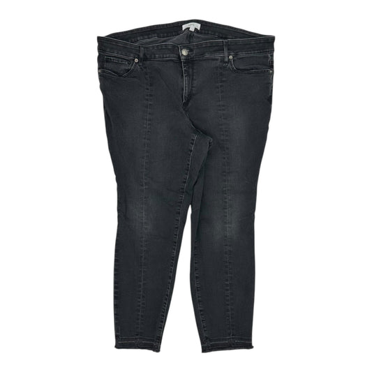 Jeans Skinny By Loft In Black Denim, Size:20