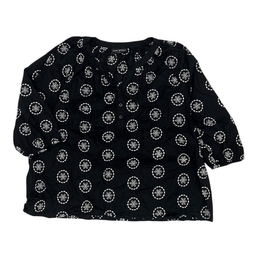 Blouse 3/4 Sleeve By Clothes Mentor In Black, Size:3X