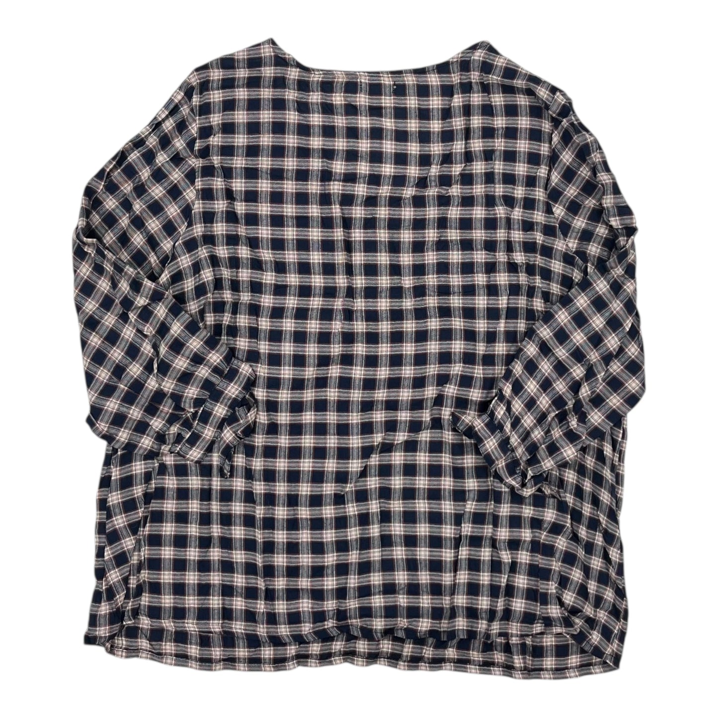 Blouse Ls By Westport In Blue, Size:3X