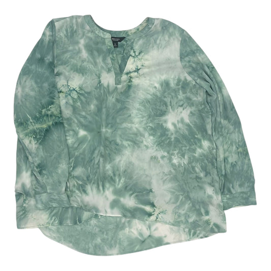 Blouse Ls By Simply Vera In Green, Size:Xl