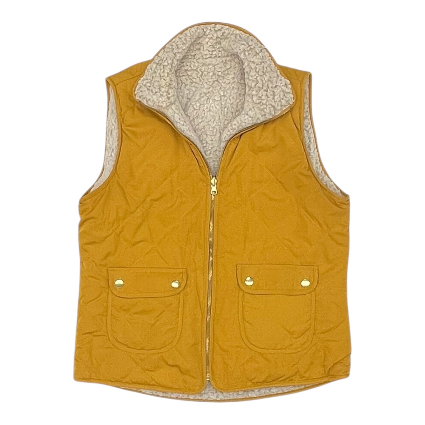 Vest Puffer & Quilted By Love Tree In Yellow, Size:L