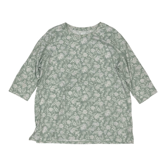 Top Ls Basic By Lands End In Green, Size:1X