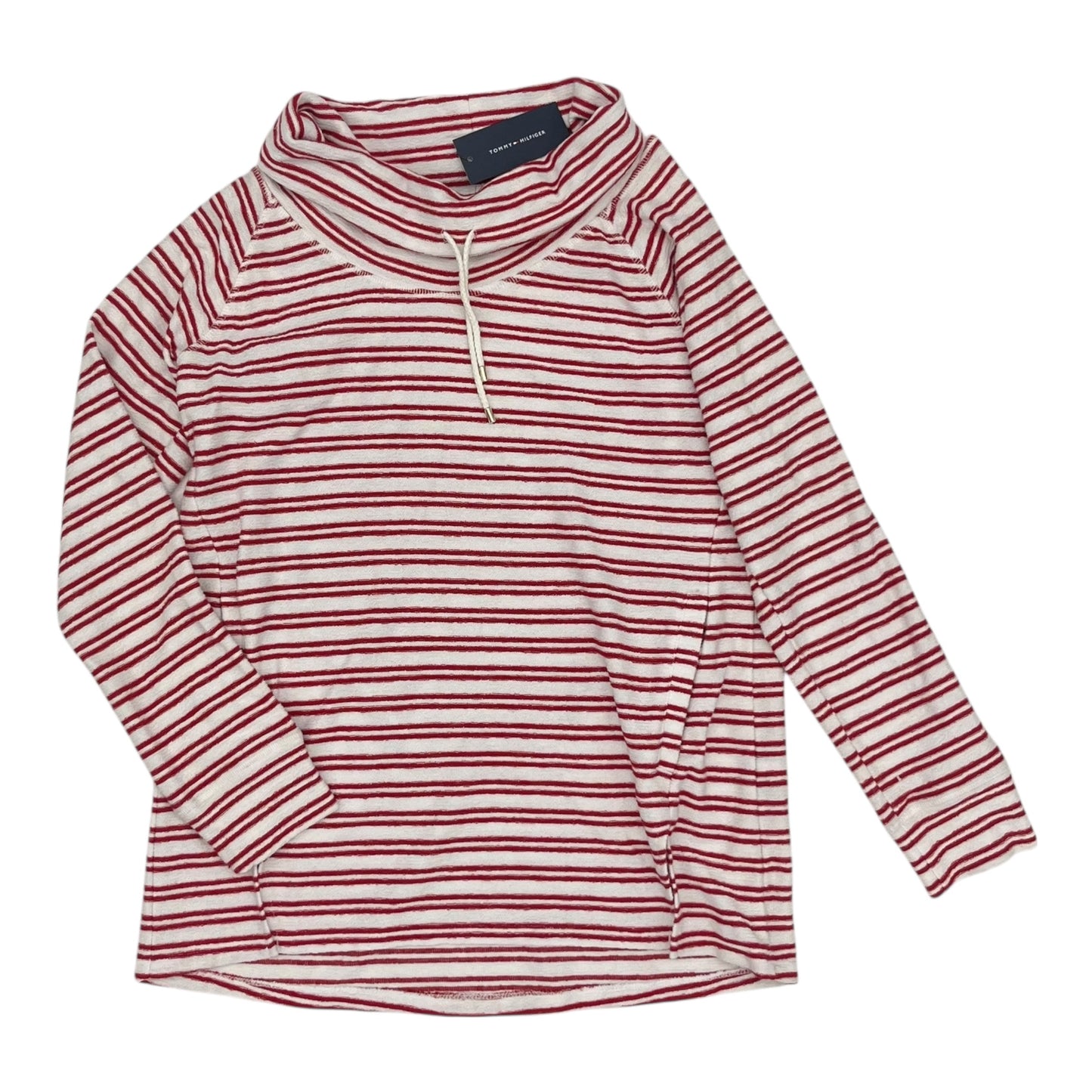 Top Ls By Tommy Hilfiger In Red & White, Size:L