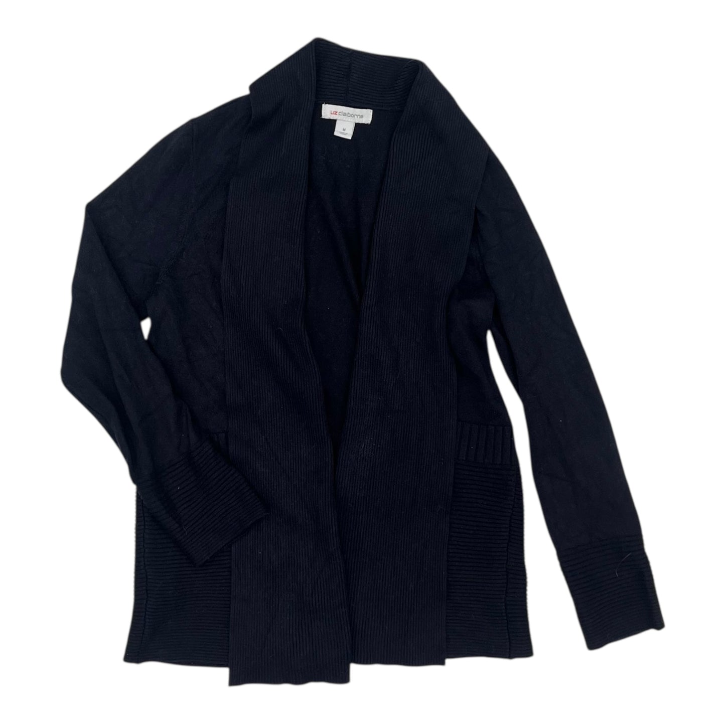 Sweater Cardigan By Liz Claiborne In Navy, Size:M