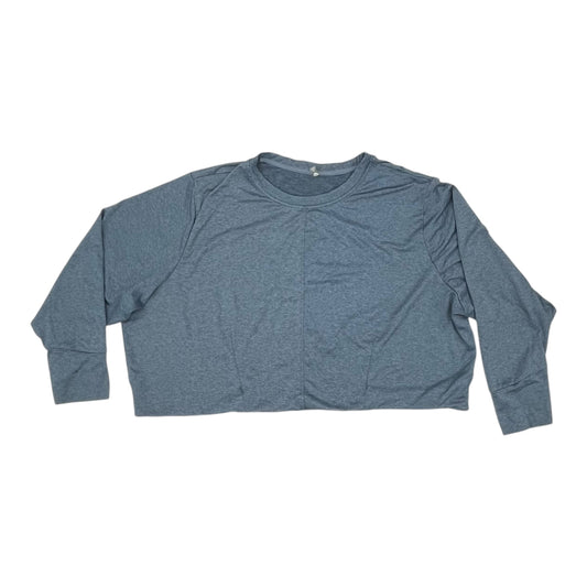 Athletic Top Ls Crewneck By Mta Pro In Blue, Size:3X