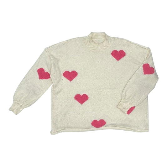 Sweater By Cme In Cream & Pink, Size:Xxl