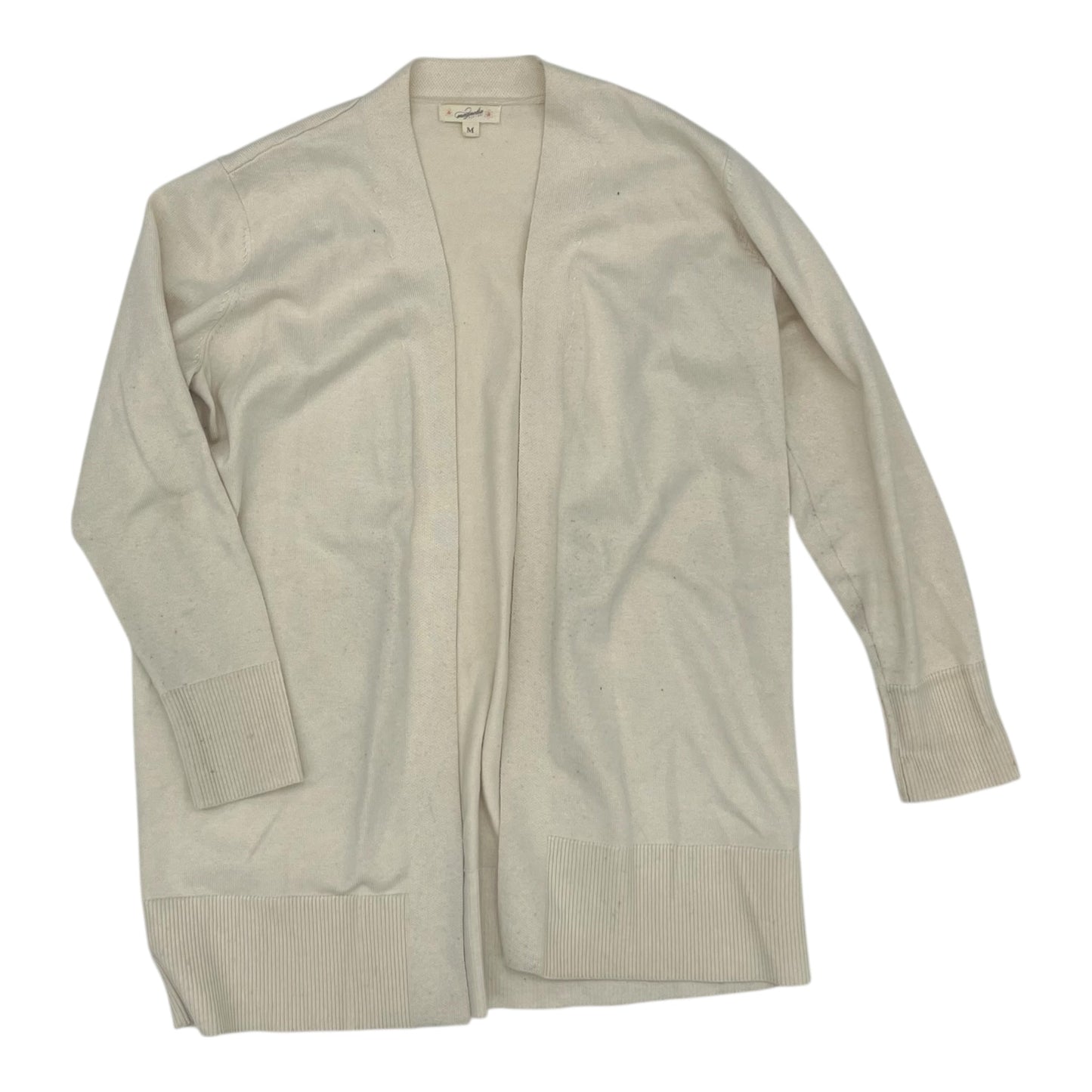 Sweater Cardigan By Clothes Mentor In Tan, Size:M