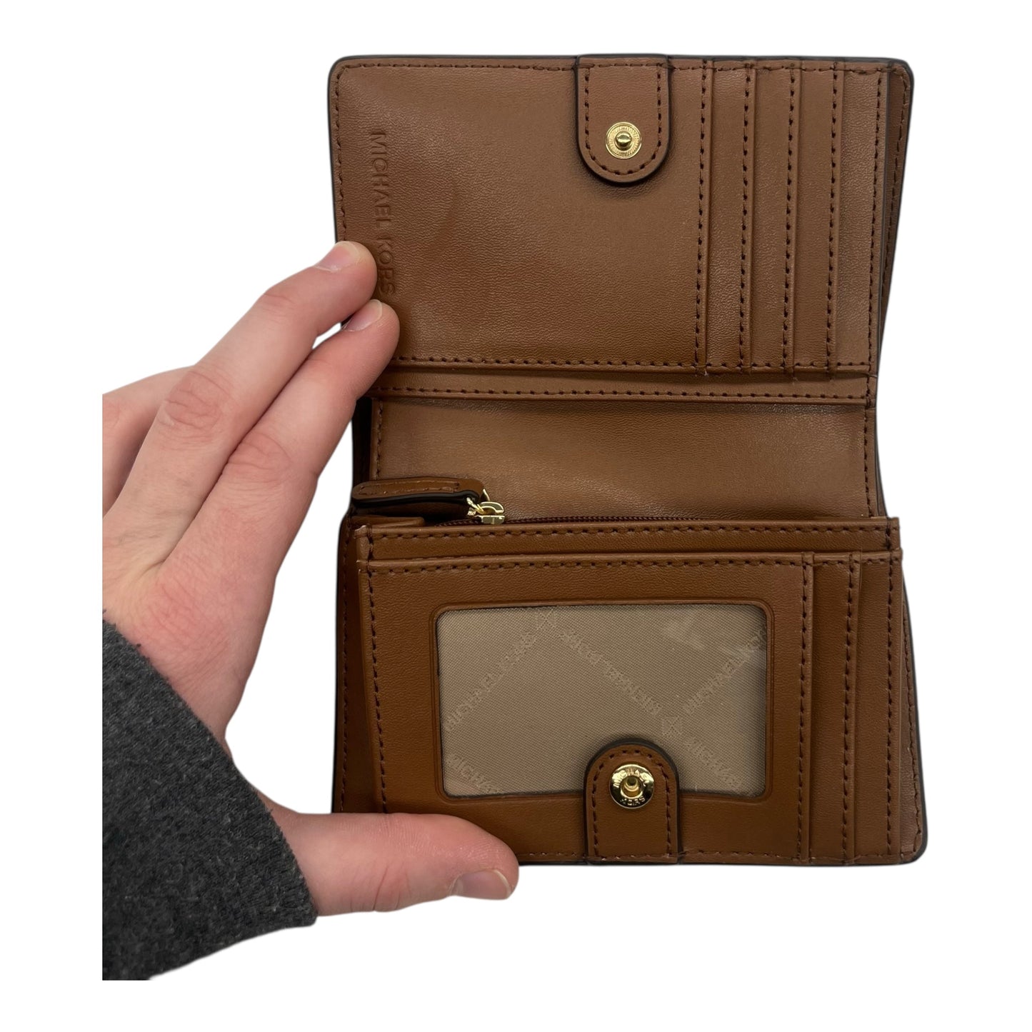 Wallet Designer By Michael Kors In Brown, Size:Medium