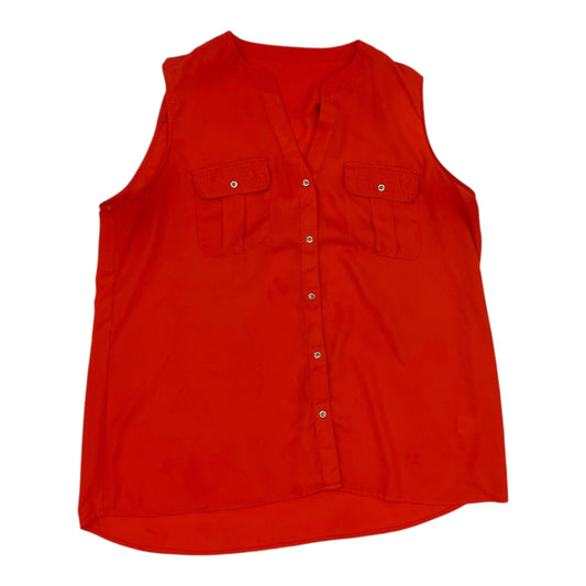 Blouse Sleeveless By Clothes Mentor In Orange, Size:1X