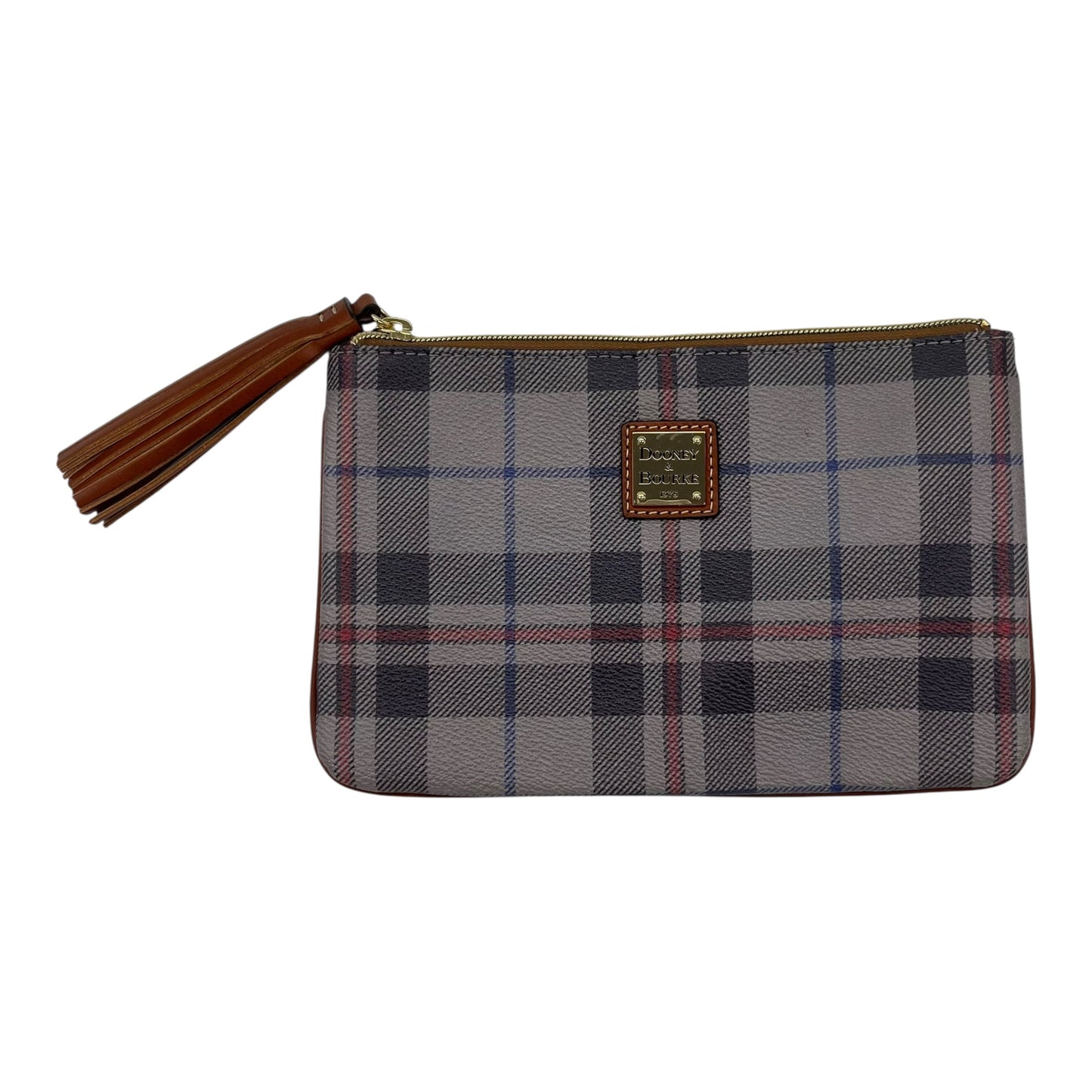 Wristlet Designer By Dooney And Bourke In Plaid Pattern, Size:Medium