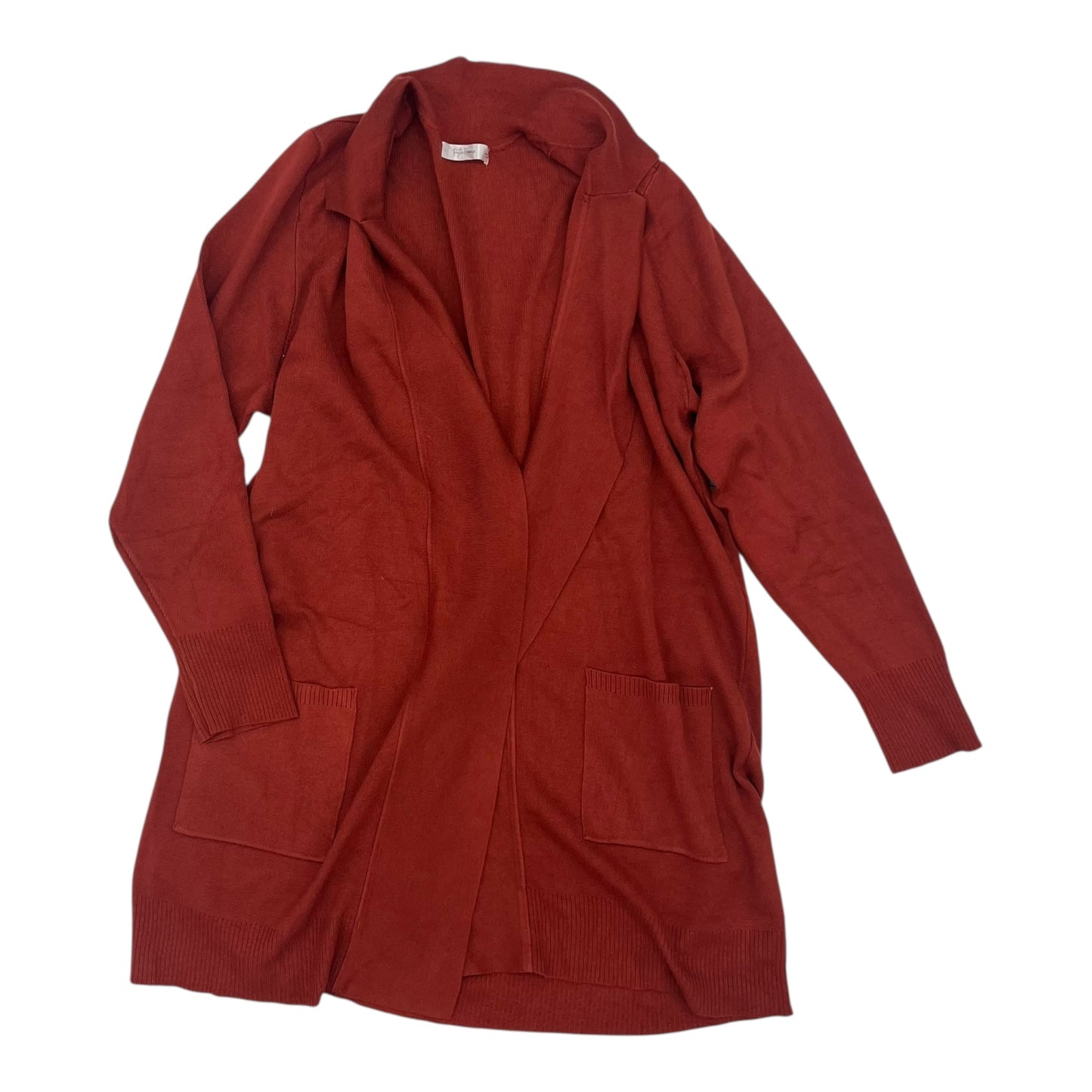 SWEATER CARDIGAN by CMC in ORANGE, Size:1X