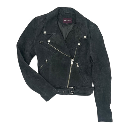 Jacket Moto By Vigoss In Grey, Size:M