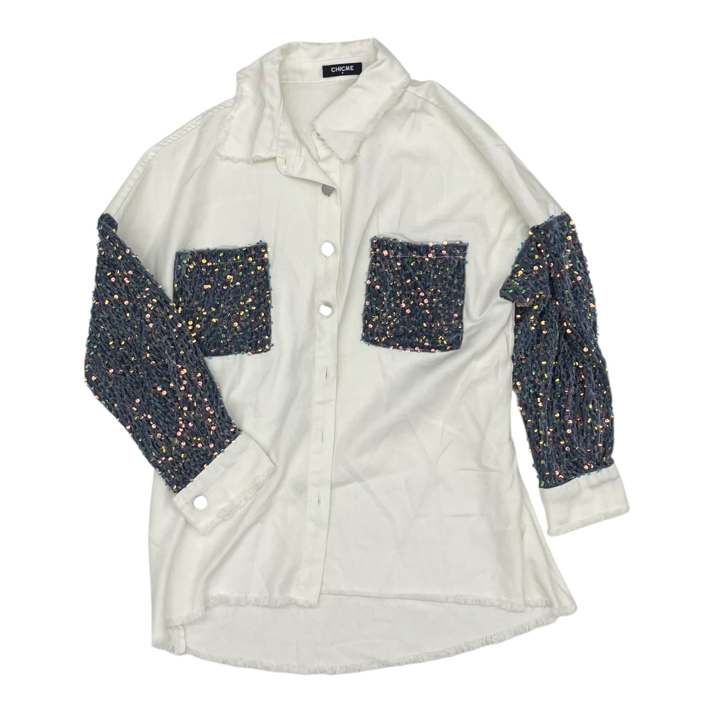 Jacket Shirt By Cme In Blue & White, Size:S