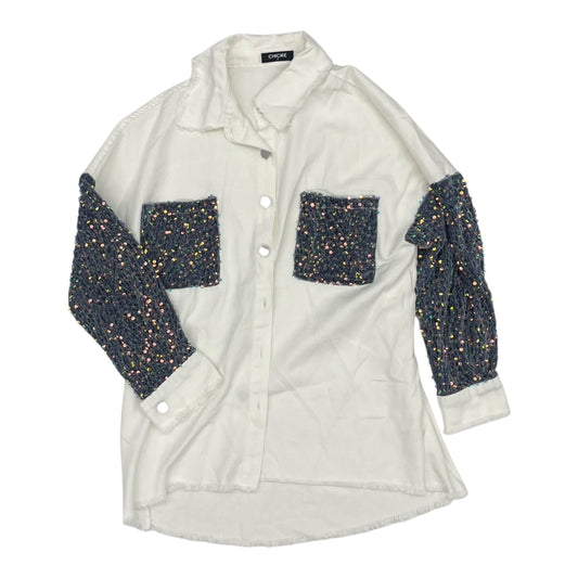 Jacket Shirt By Cme In Blue & White, Size:S