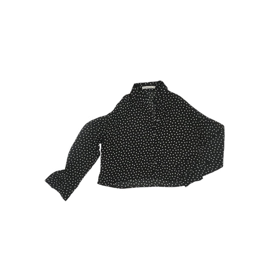 Blouse Ls By Abercrombie And Fitch In Black, Size:Xxs