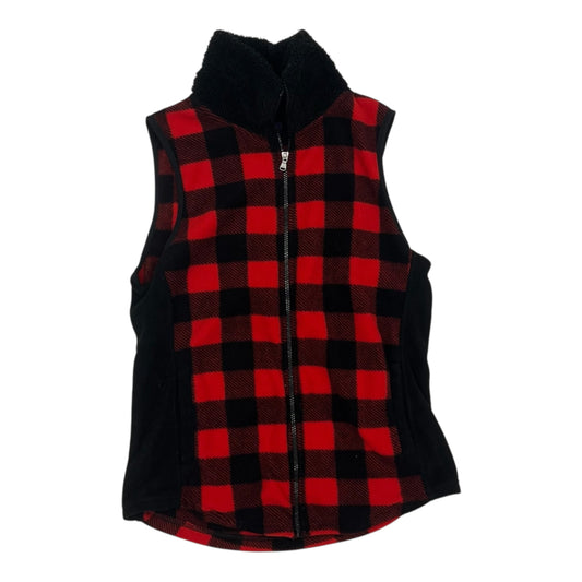 Vest Fleece By Chaps In Black & Red, Size:M