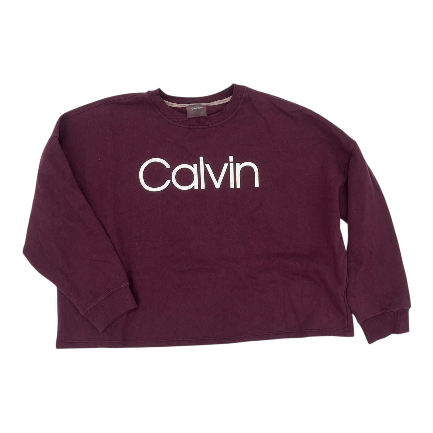 Sweatshirt Crewneck By Calvin Klein In Purple, Size:Xxl
