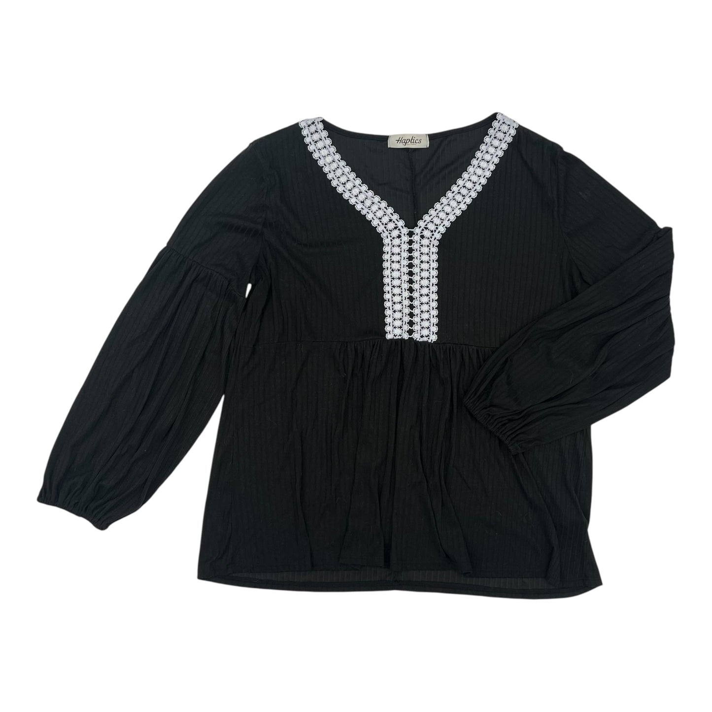 Top Ls By Haptics In Black, Size:1X