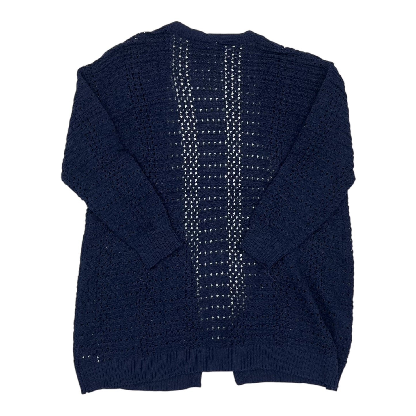Sweater Cardigan By Clothes Mentor In Navy, Size:1X