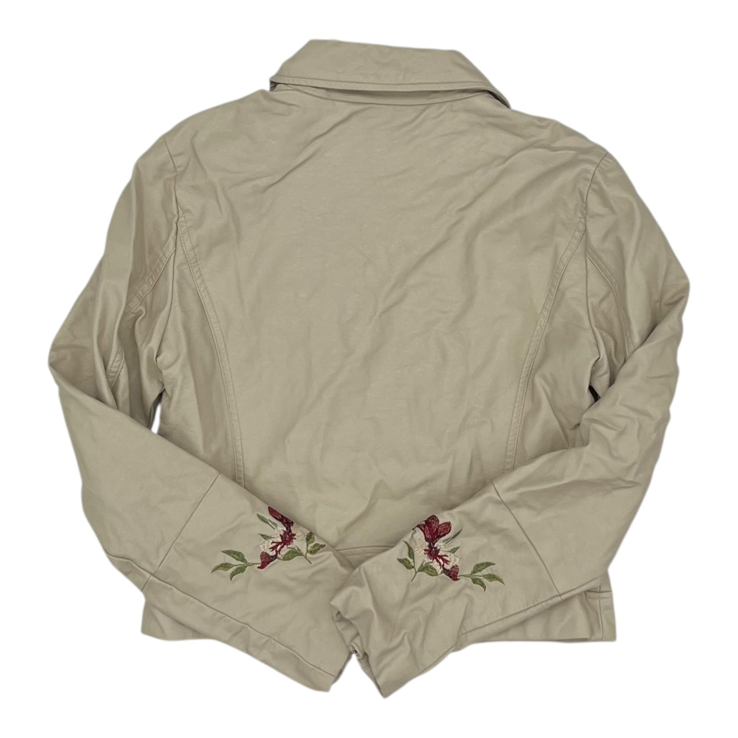 Jacket Moto By Blu Pepper In Cream, Size:S