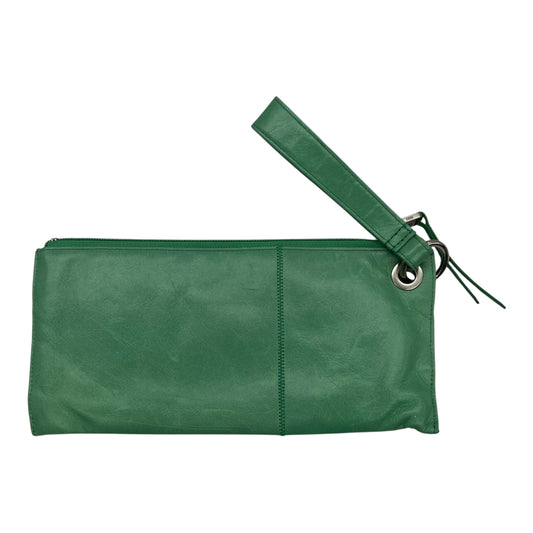 Wristlet Leather By Hobo Intl In Green, Size:Medium