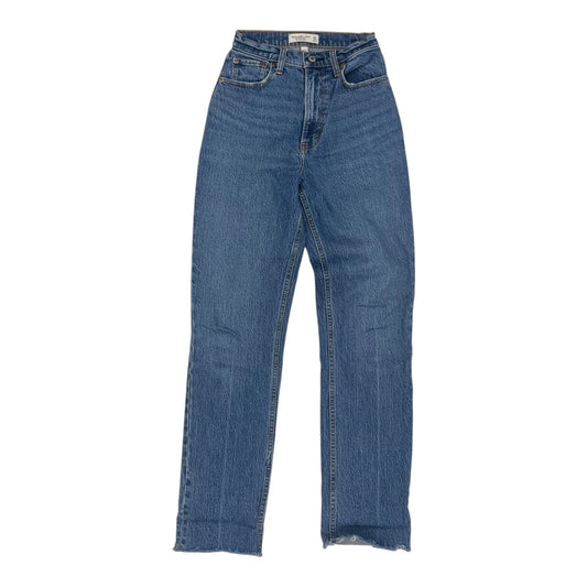 Jeans Straight By Abercrombie And Fitch In Blue Denim, Size:0