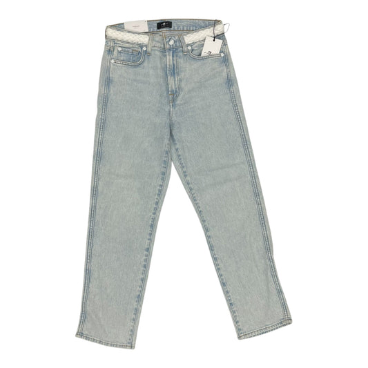 Jeans Straight By 7 For All Mankind In Blue Denim, Size:4