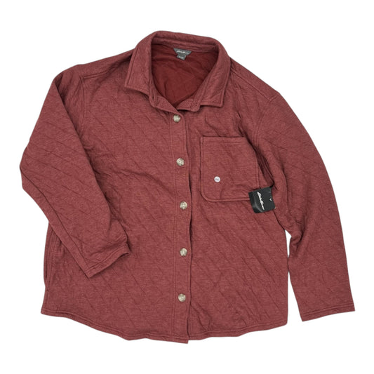 Jacket Shirt By Eddie Bauer In Red, Size:2X