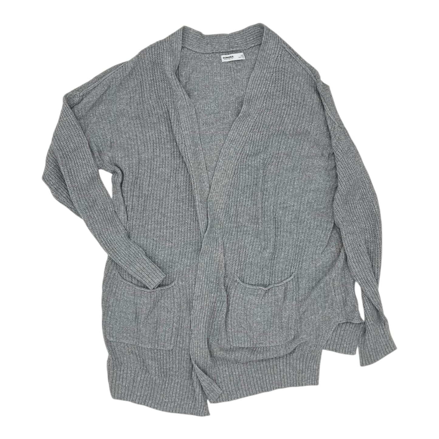 Sweater Cardigan By Sonoma In Grey, Size:Xxl