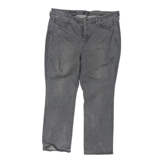 Jeans Straight By Not Your Daughters Jeans In Grey Denim, Size:22