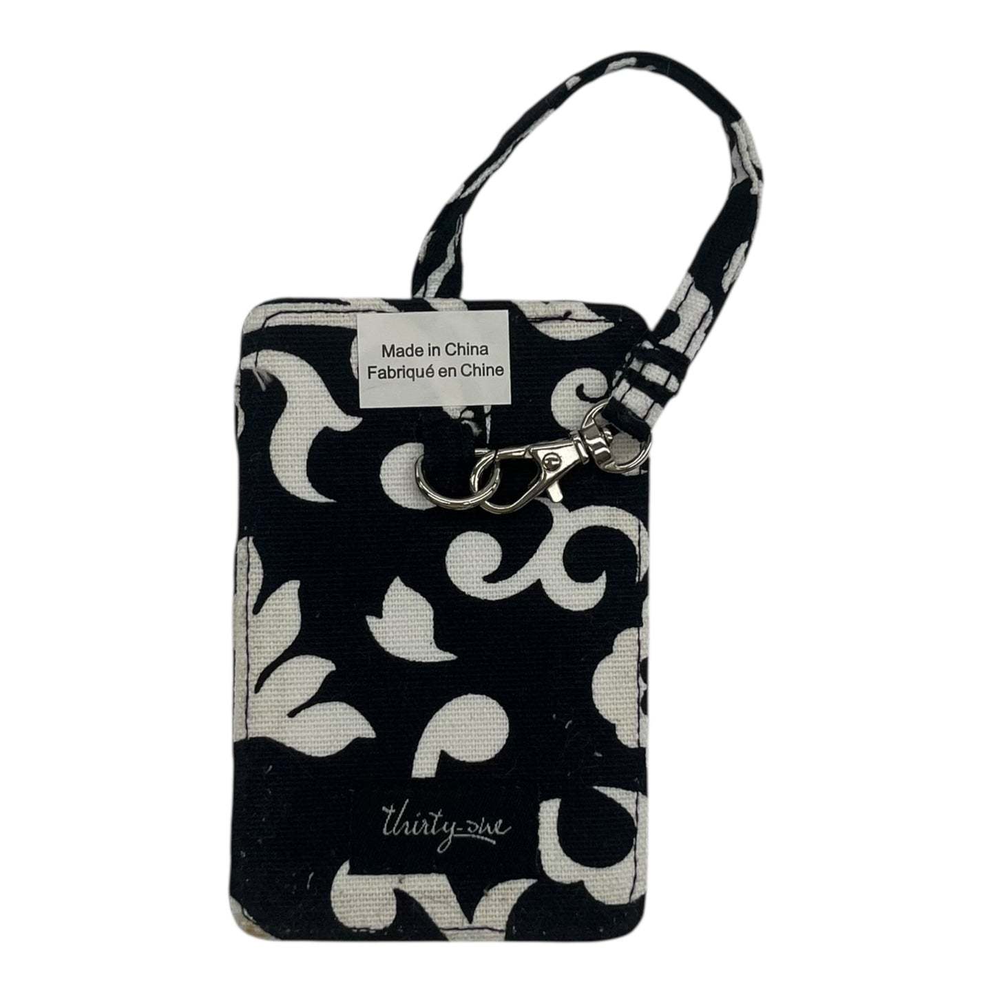 Luggage Id Tag By Thirty One In Black & Cream