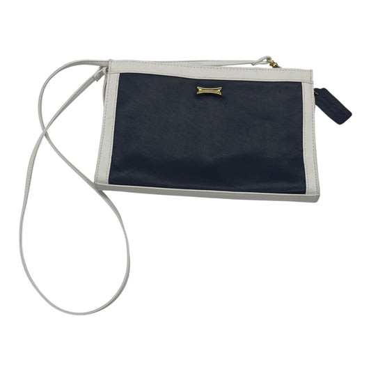 Crossbody Leather By Cme In Blue & Cream, Size:Medium