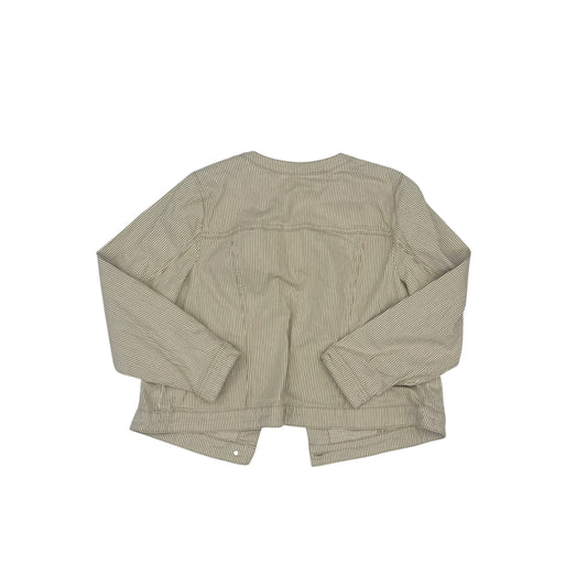 Jacket Denim By Cj Banks In Tan Denim, Size:1X