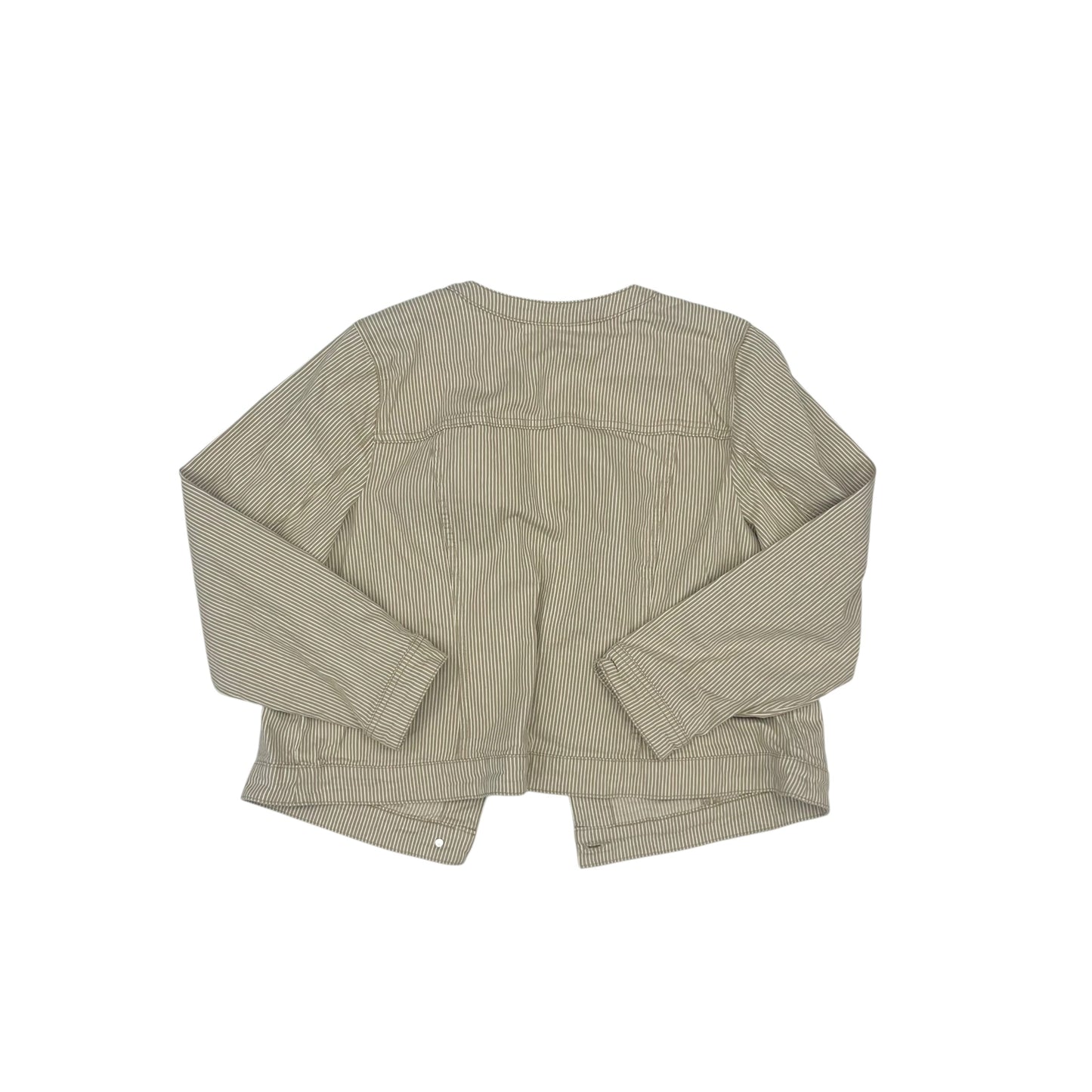 Jacket Denim By Cj Banks In Tan Denim, Size:1X
