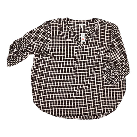 Blouse Ls By Maurices In Black & Tan, Size:3X