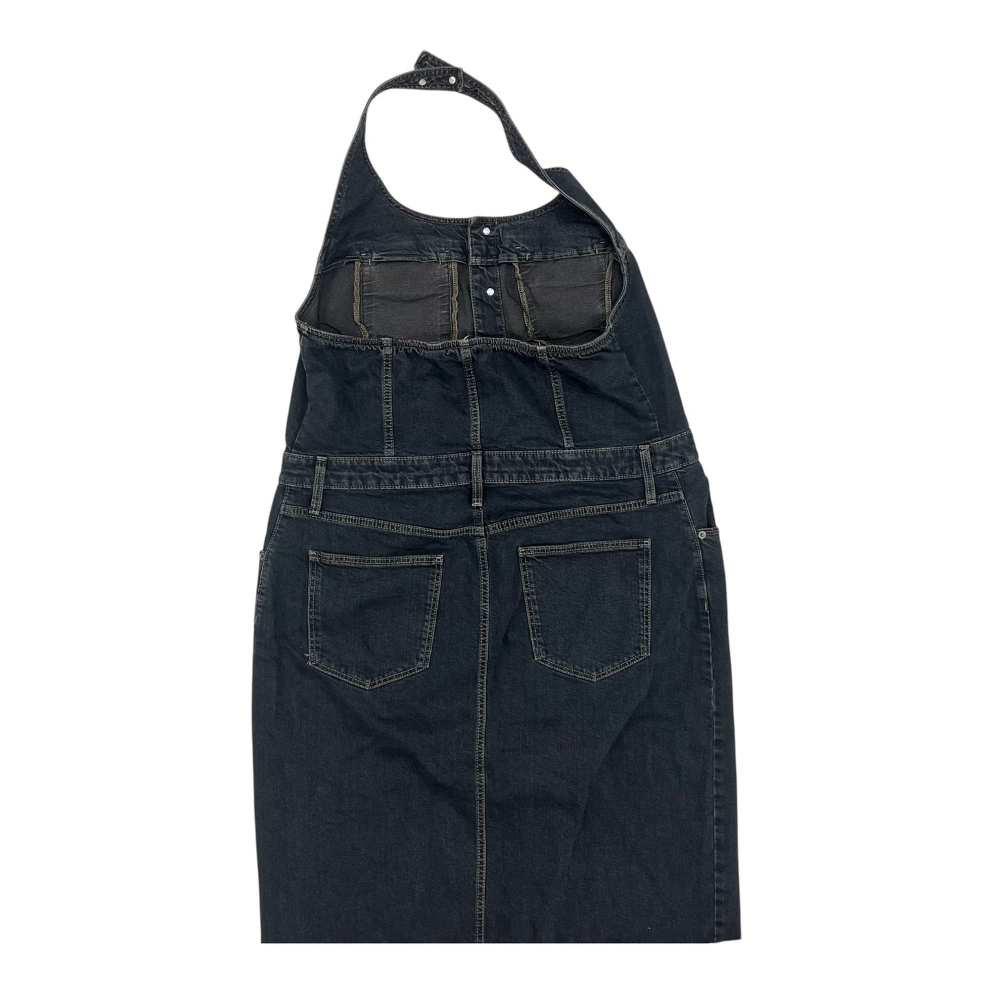 Dress Casual Midi By Universal Standard In Black Denim, Size:Xl