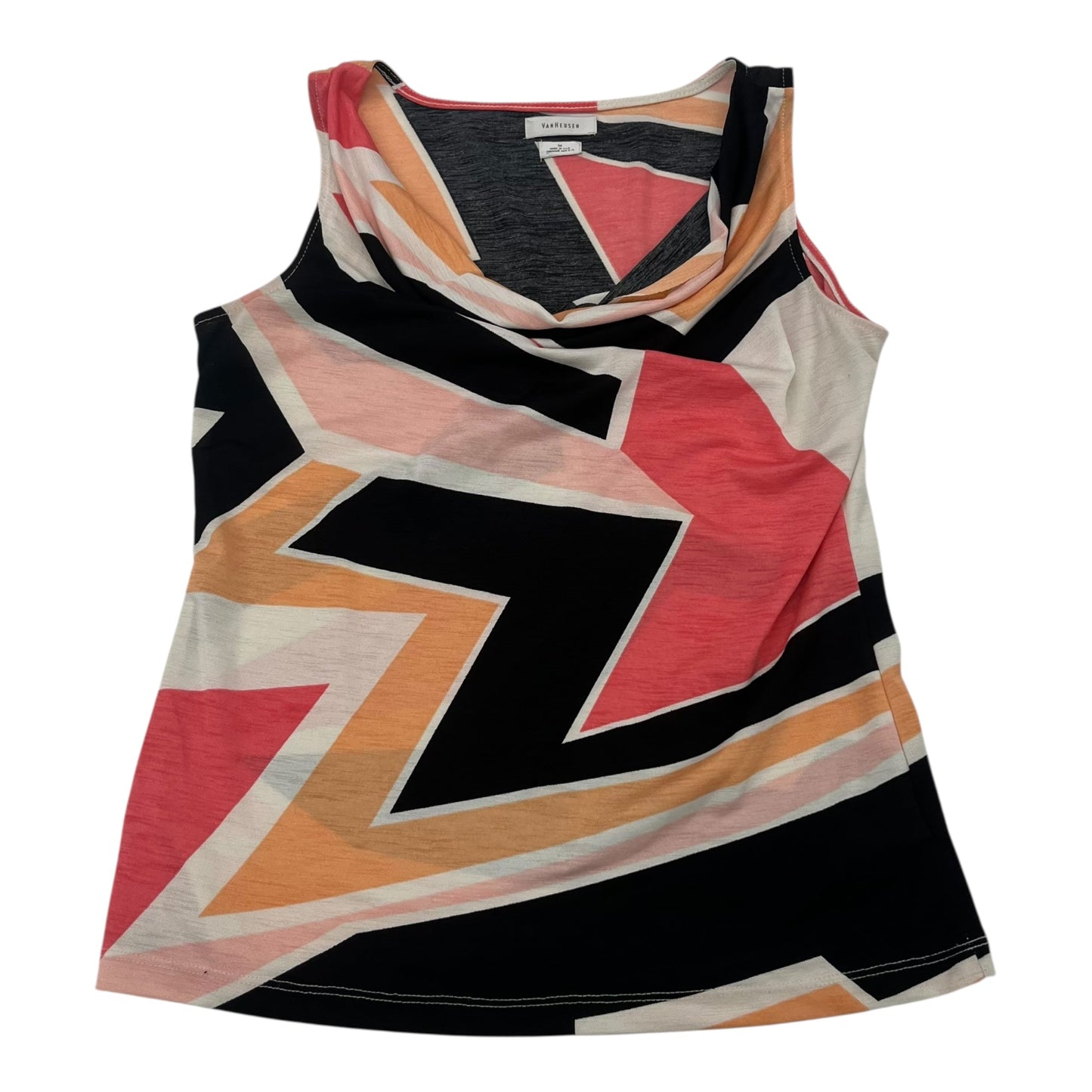 Blouse Sleeveless By Van Heusen In Multi, Size:M